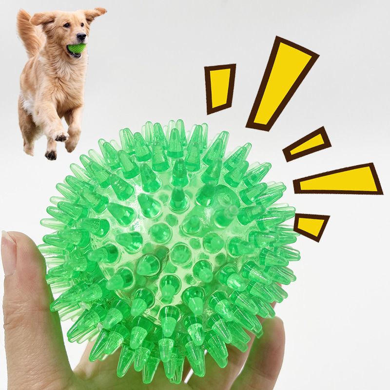 Interactive Squeaky Plush Dog Toy - كرة لعب مقاومة للعض للحيوانات الأليفة