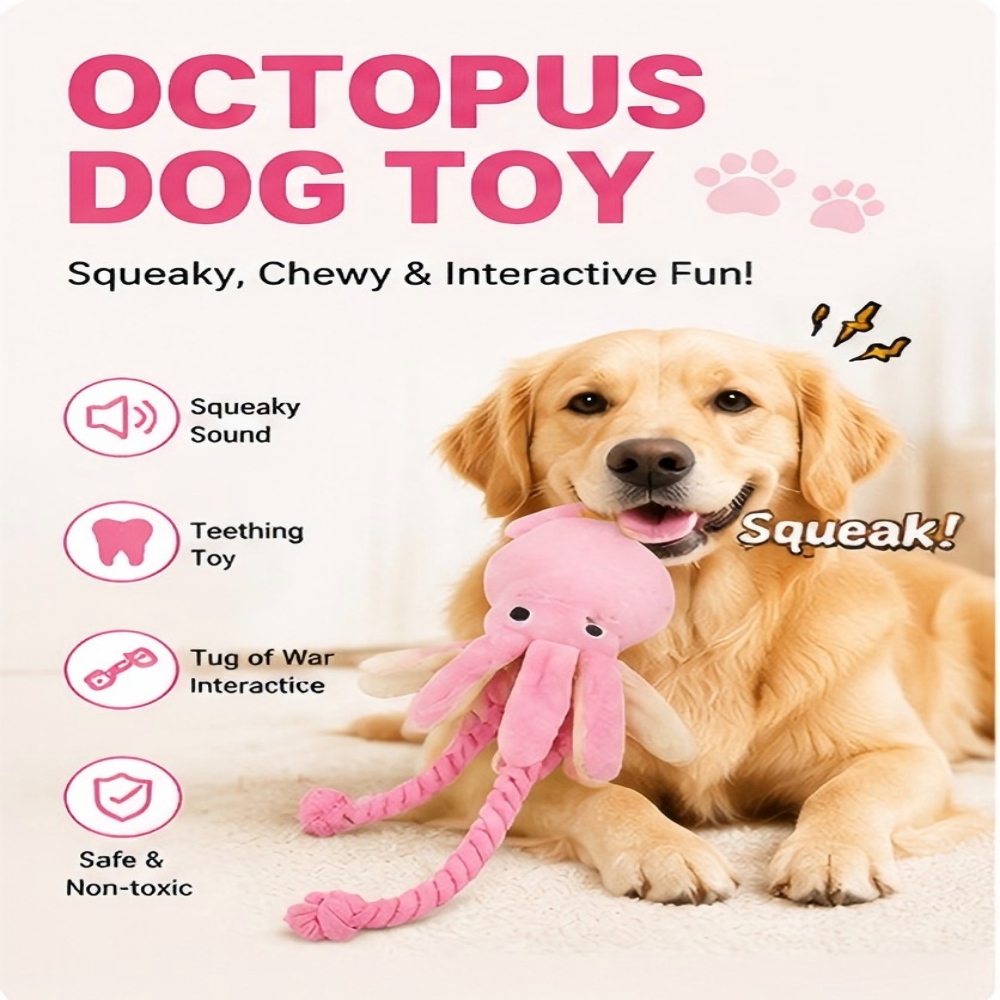 Dog Rope Toy Aggressive Chewers - لعبة مضغ للكلاب على شكل أخطبوط