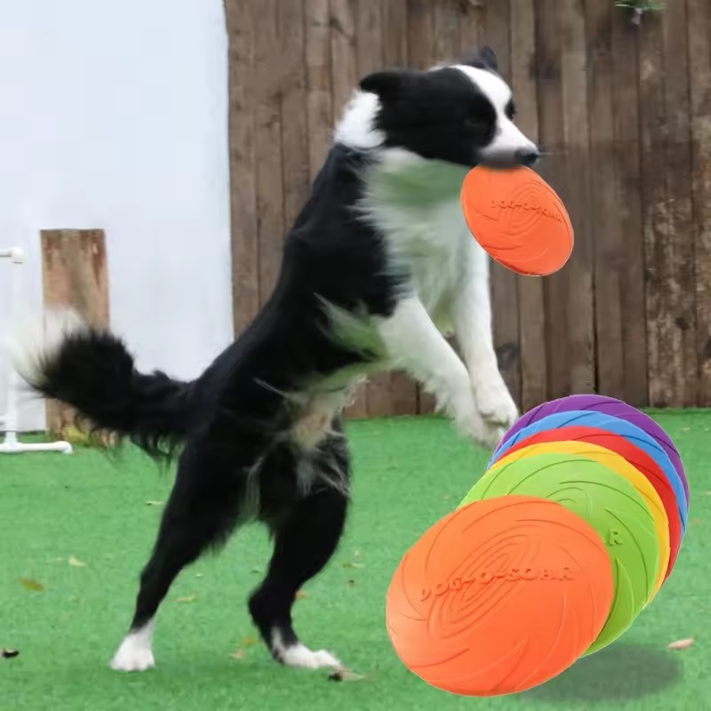 Flying Disc Dog Training Toy - لعبة طبق طائر تفاعلية من السيليكون