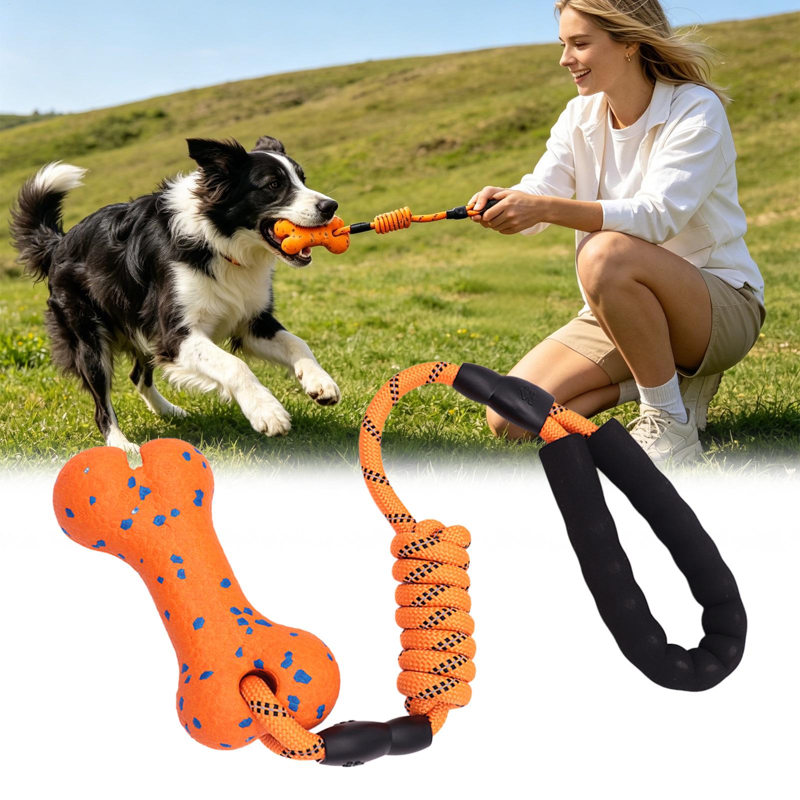 Dog Rope Toy Aggressive Chewers - لعبة حبلية للكلاب على شكل عظم