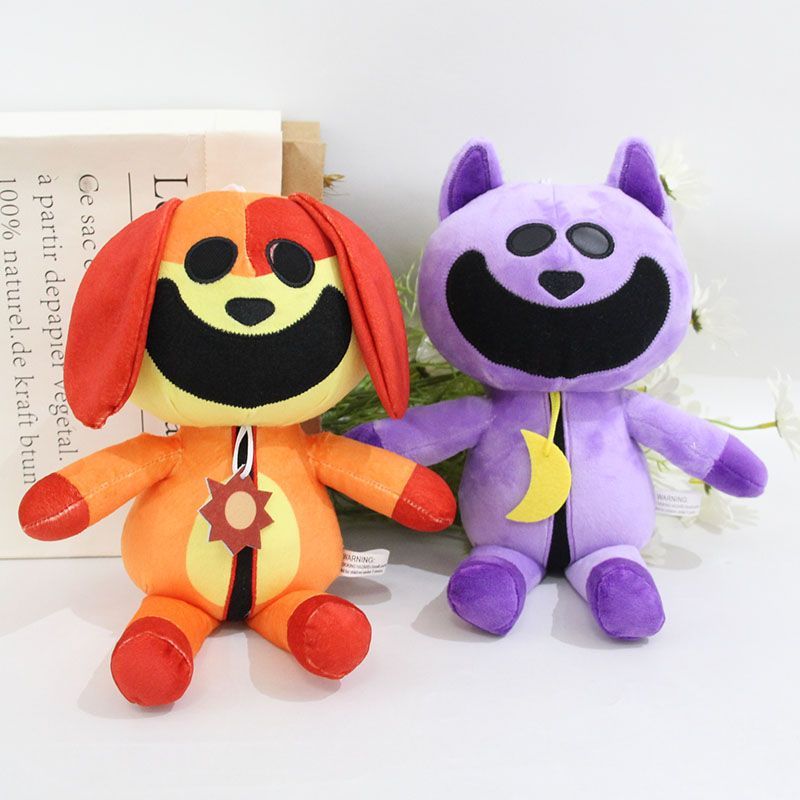 Dog Toys - دمية حيوان مبتسمة مرعبة من القطيفة،