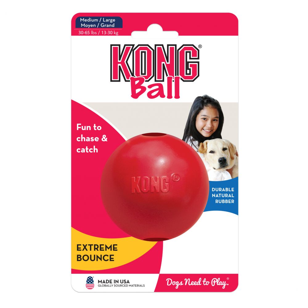 Indestructible Dog Chew Toy - لعبة كونج بول للكلاب مقاس M/L