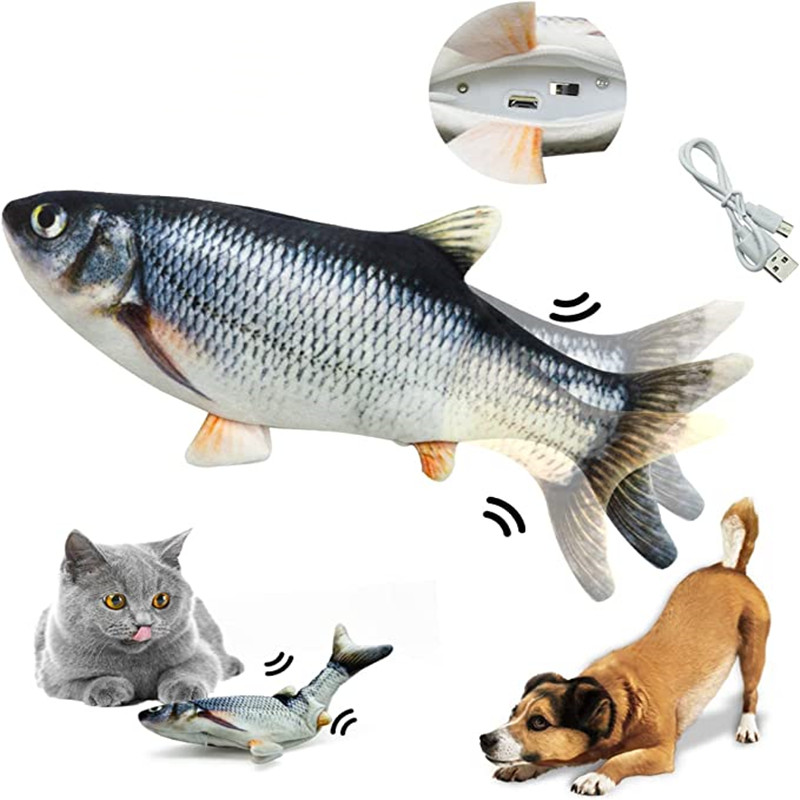 ألعاب القطط على شكل سمكة، سمكة - مراجعة Electric Floppy Fish Dog Toy وسعره